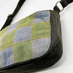 Trendy Denim Patchwork Shoulder Bag