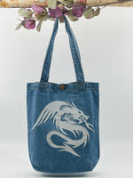 Dragon - Denim Tote Bag | Blue Denim