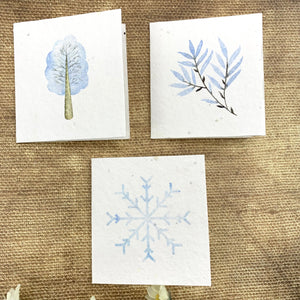 Seed paper plantable Mini - Gift Cards from our "i-grow" collection : Set of 6