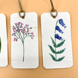 Seed paper plantable gift tags from our "i-grow" collection : All Season Set of 6