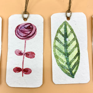 Seed paper plantable gift tags from our "i-grow" collection : All Season Set of 6