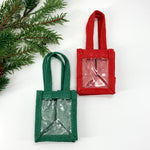 PETITE XS Jute Gift Bags, Reusable Bags : Red