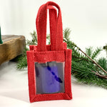 PETITE XS Jute Gift Bags, Reusable Bags : Red