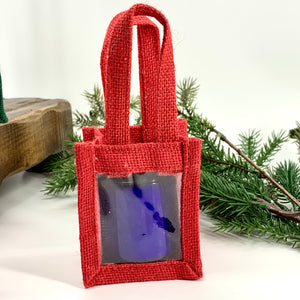 PETITE XS Jute Gift Bags, Reusable Bags : Red