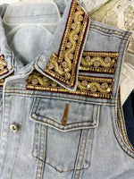 DENIM VEST JACKET - SIZE XS-SMALL