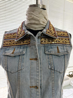 DENIM VEST JACKET - SIZE XS-SMALL