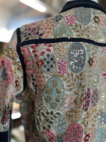 DENIM SHIRT JACKET SEQUIN WORK - SIZE MEDIUM