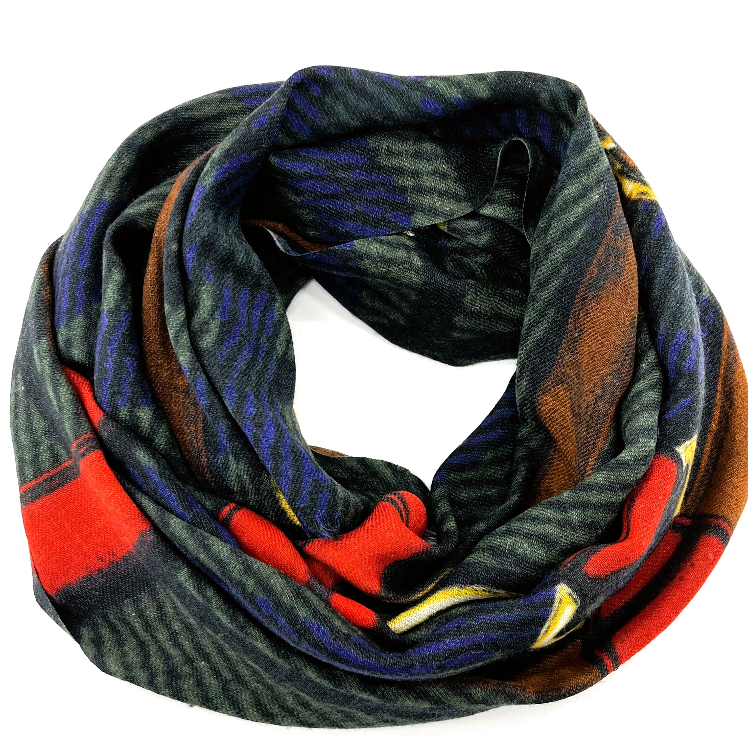 Fine Wool Silk Blend Scarves Ho-Ho Belt