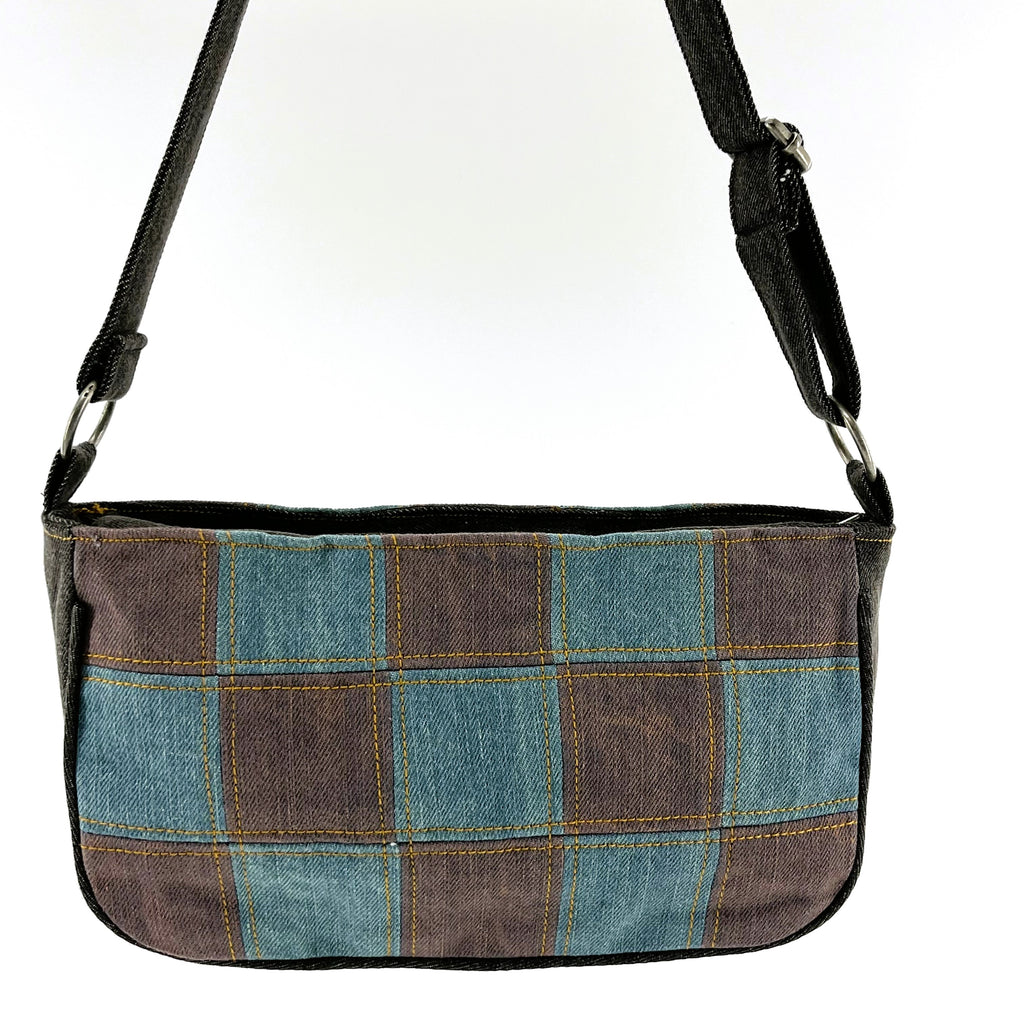 Trendy Denim Patchwork Shoulder Bag