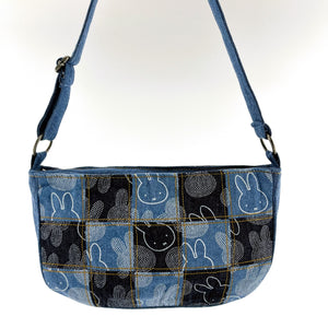 Trendy Denim Patchwork Shoulder Bag