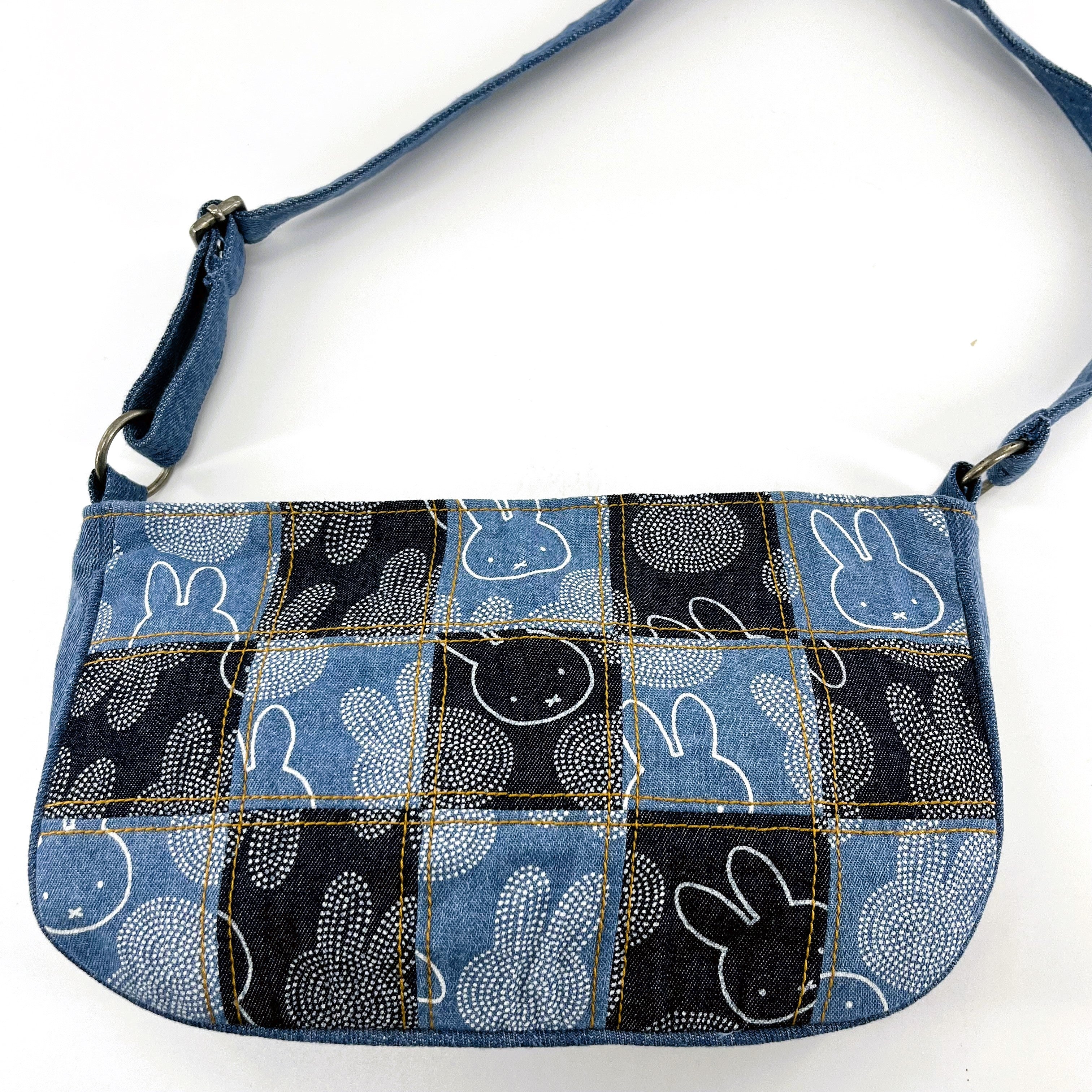 Trendy Denim Patchwork Shoulder Bag