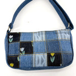 Trendy Denim Patchwork Shoulder Bag