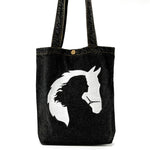 The Horse Lady - Denim Tote Bag | Charcoal Denim