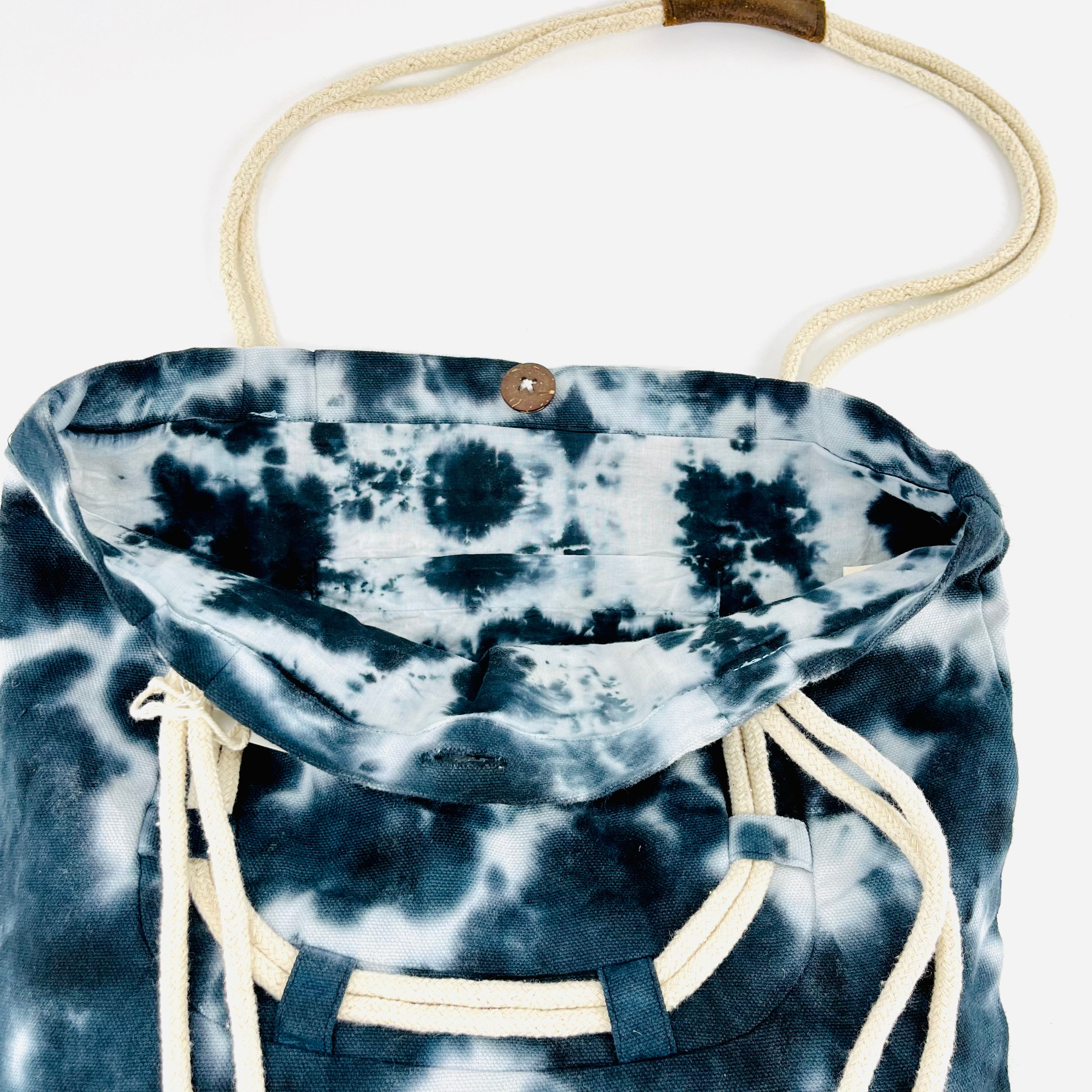 Acid Wash Upcycled Canvas Tote | Charcoal