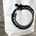 Ouroboros "the never ending cycle" Denim Tote Bag | WHITE Denim