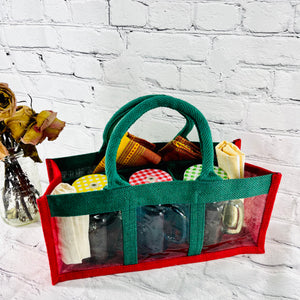 Holiday Collection; Reusable Gift Bags ; Green Handles
