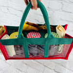 Holiday Collection; Reusable Gift Bags ; Green Handles