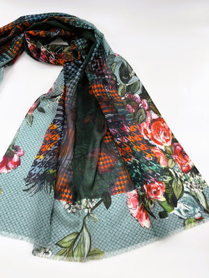 Cotton Printed Long Scarf; All Season Scarves