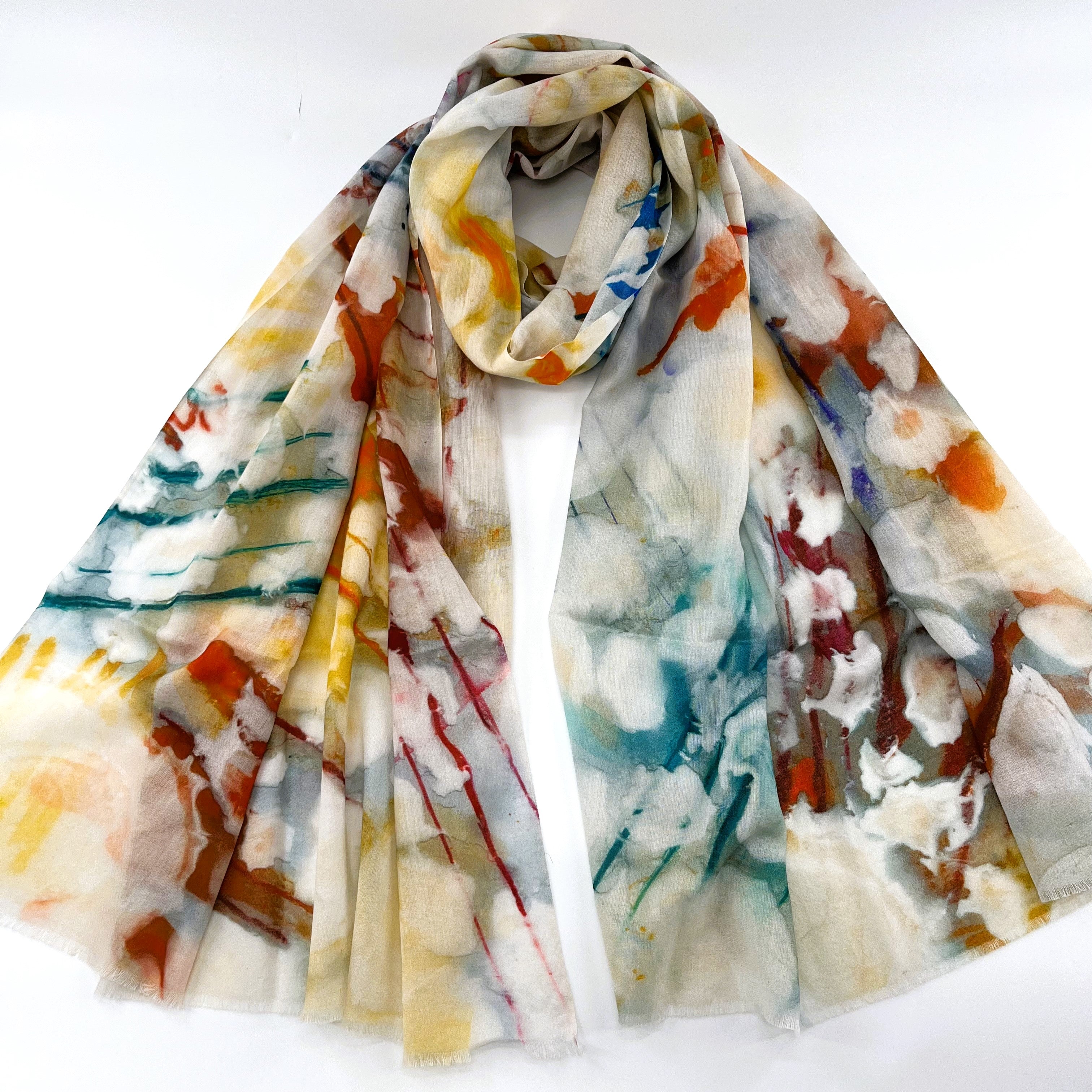 Cotton Printed Long Scarf; All Season Scarves
