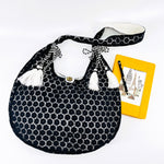 Lace and Canvas Shoulder Bags | Navy Blue