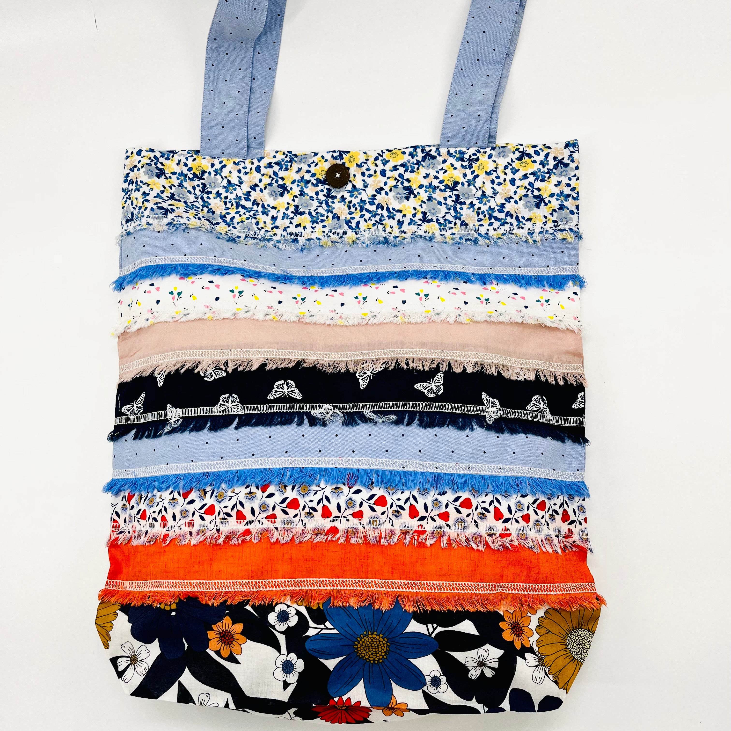 Upcycled Patchwork Fabric Reusable Bags