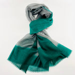 Wool Silk Blend Hand Dyed Scarves | Forest Green