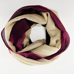 Wool Silk Blend Hand Dyed Scarves | Dark Purple