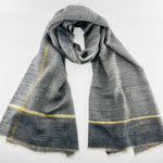 Shades of Grey Wool Silk Blend Scarf