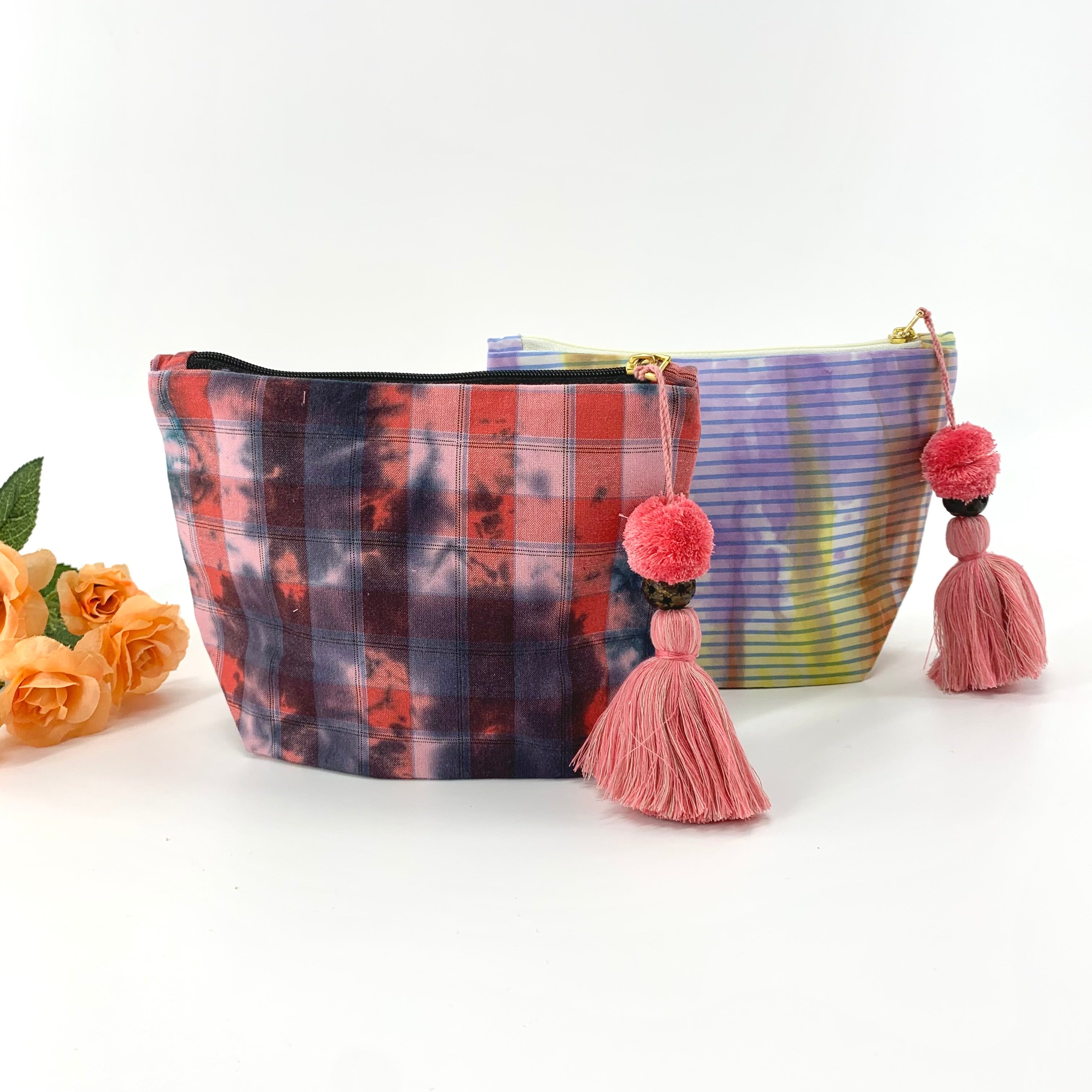 Upcycled & Handmade; Multipurpose Zipper Pouches