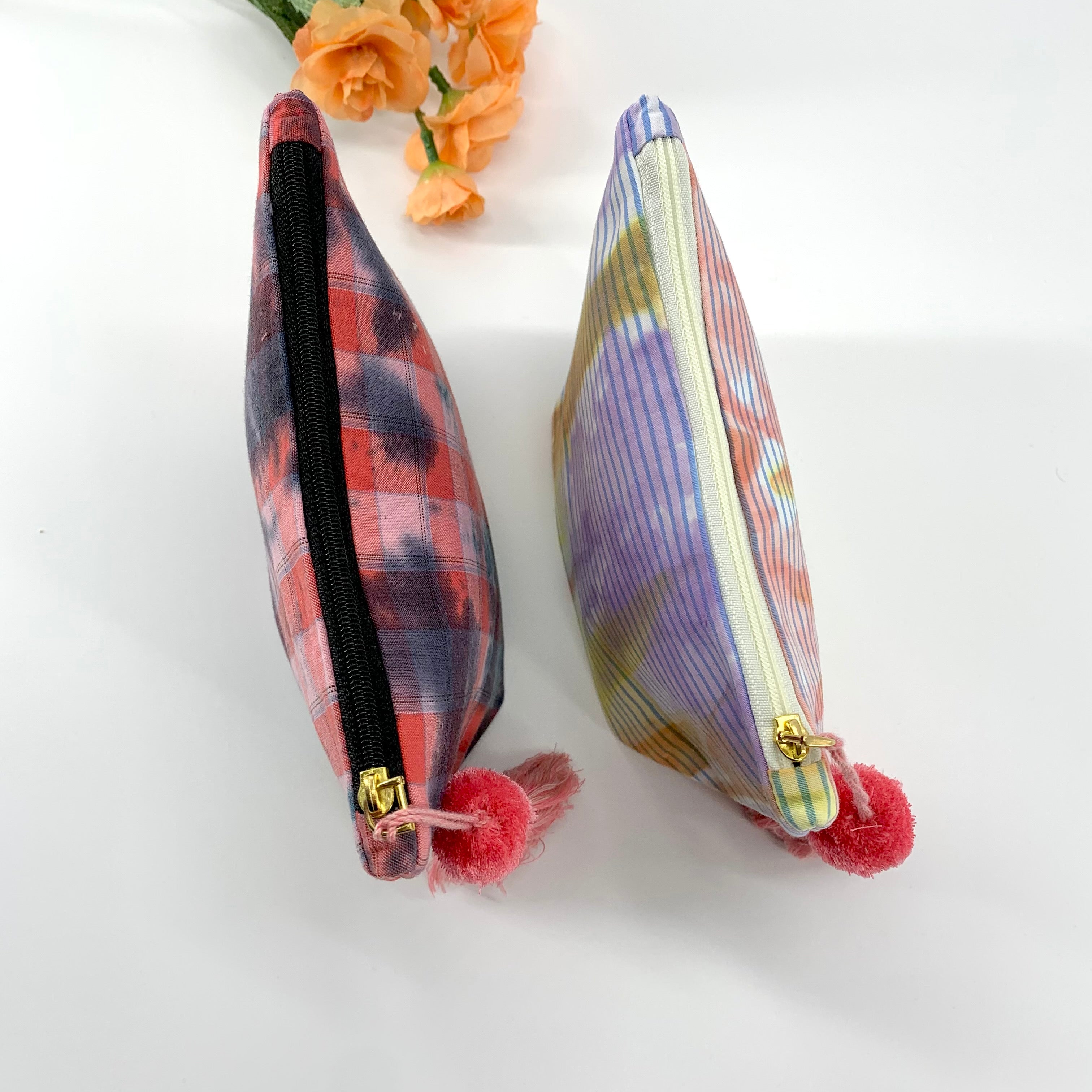 Upcycled & Handmade; Multipurpose Zipper Pouches