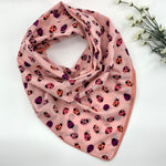 Large Cotton Printed Scarves, Lady Bugs Pink-Peach