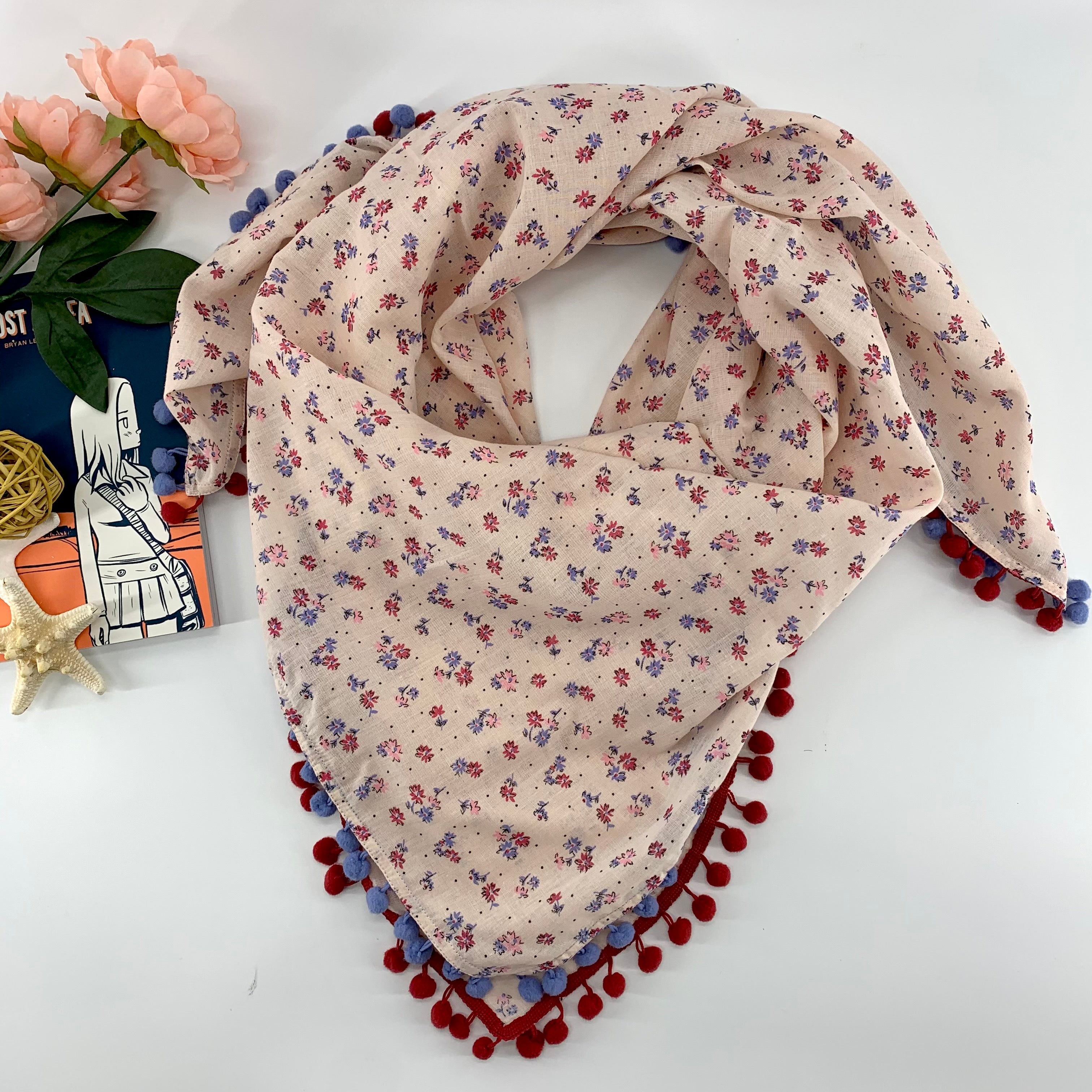 Cotton scarves square discount