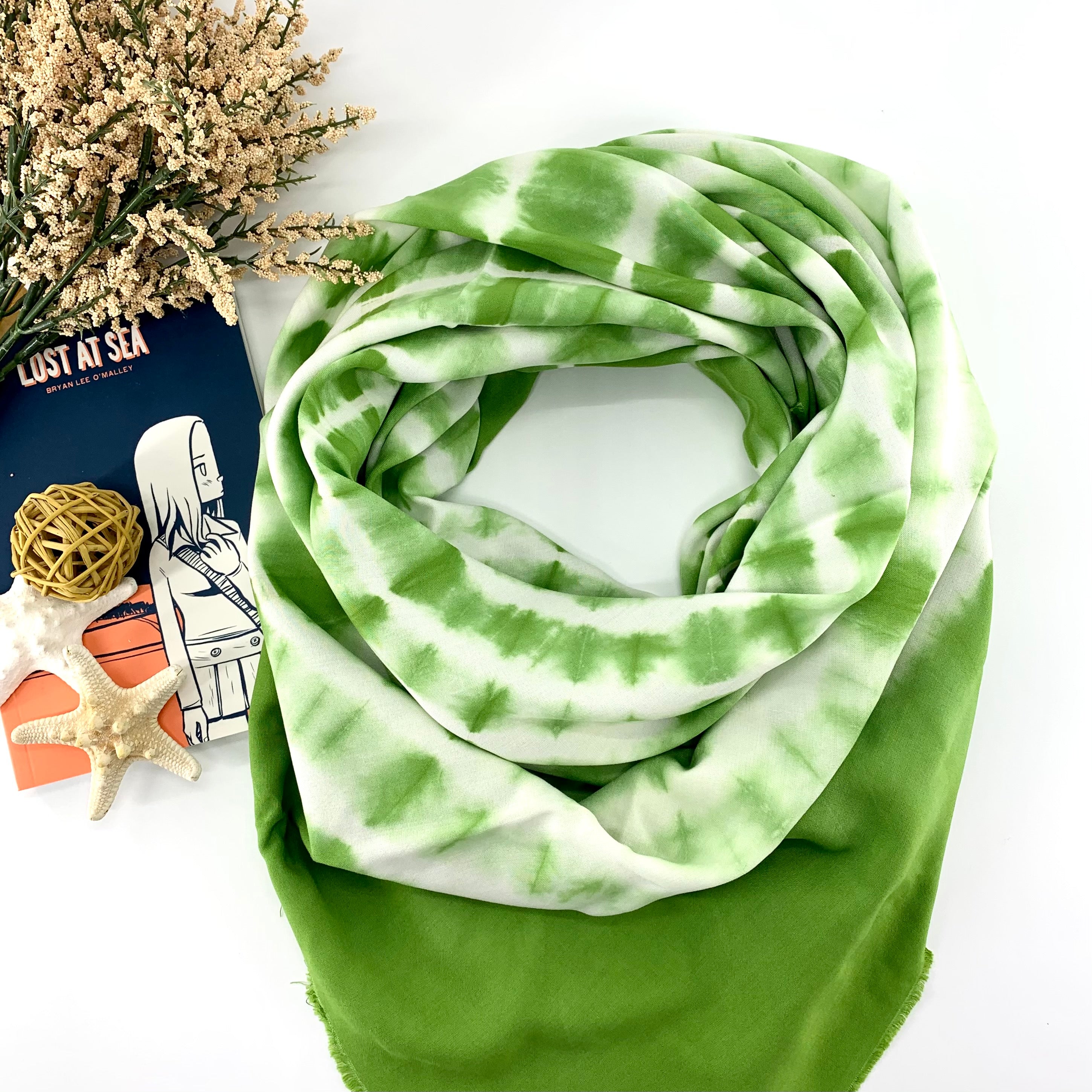 White cotton scarf to tie dye deals