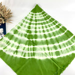 Large Square Tie-Dye Scarf; Handcrafted; Green