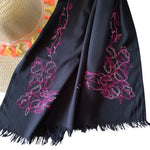 Threads & More Collection: Long Scarves: Black