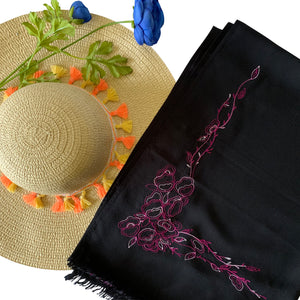 Threads & More Collection: Long Scarves: Black
