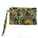 Brocade Wristlets : Large Zipper Pouches : Mantis Green