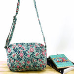 Hand Block Printed; Large Quilted Cross Body Bags