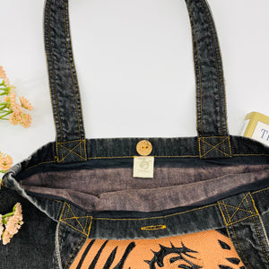 Dragon - Denim Tote Bag | Charcoal Black Denim