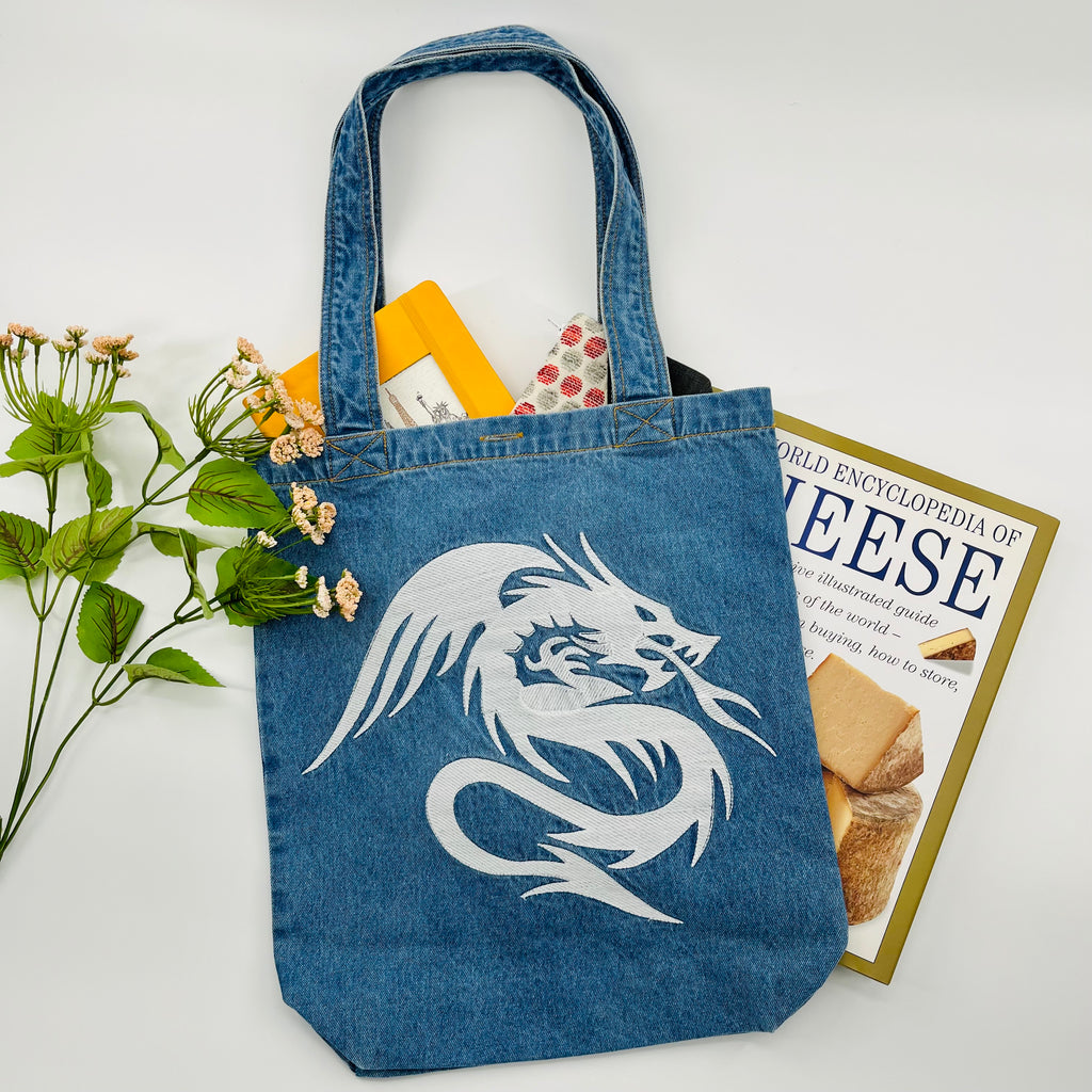 Dragon - Denim Tote Bag | Blue Denim