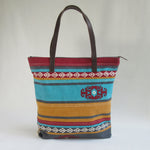 Large CANVAS TOTE / SHOULDER Bag with Leather Handles