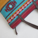 Large CANVAS TOTE / SHOULDER Bag with Leather Handles