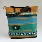 Large CANVAS TOTE / SHOULDER Bag with Leather Handles
