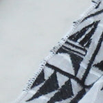 Embroidered Self Check Long Scarf: WHITE