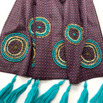 Hand embroidered in Sequin and Beads; Extra Long Scarf