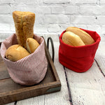 Linen Bread Baskets : Round with 2 Color Options