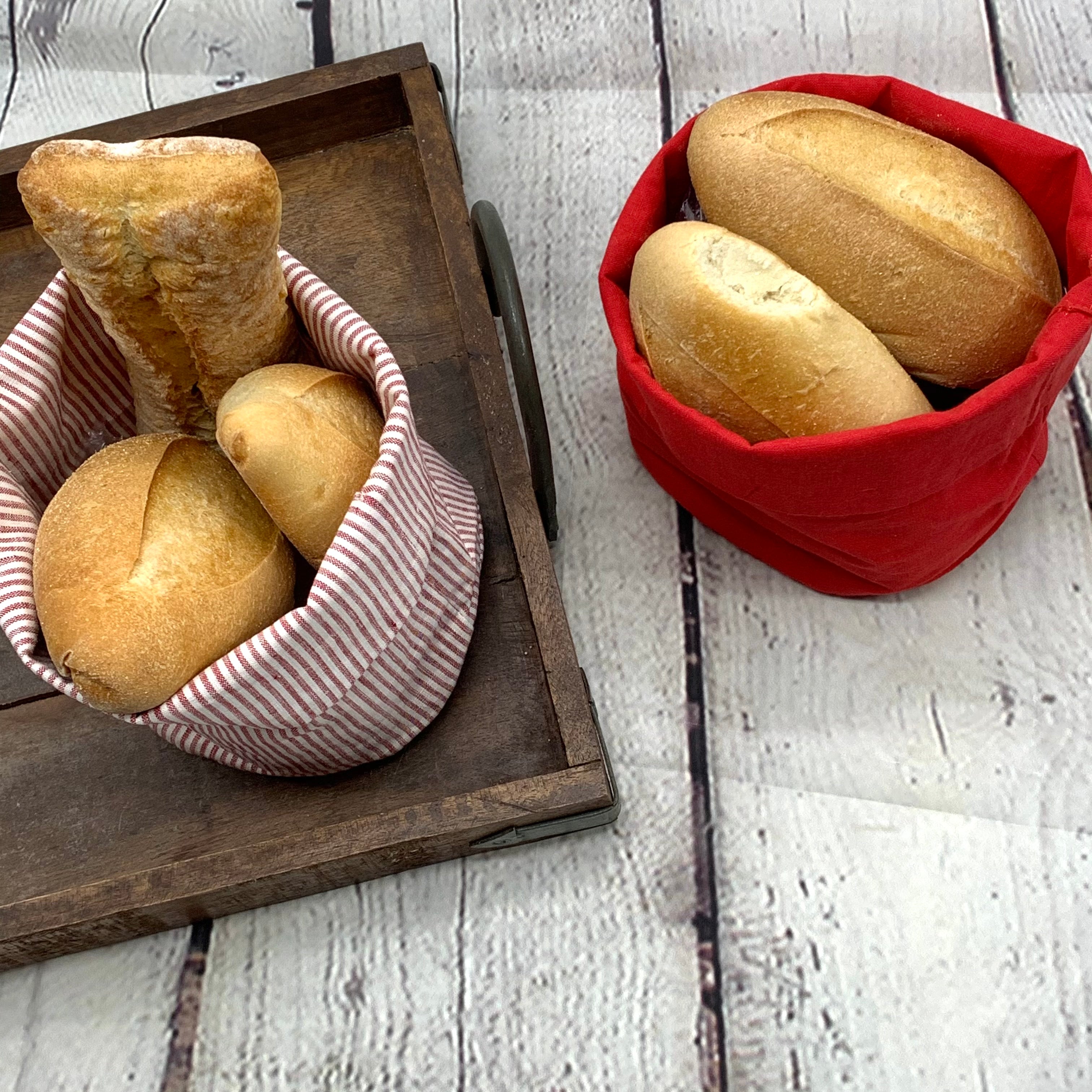 Linen Bread Baskets : Round with 2 Color Options