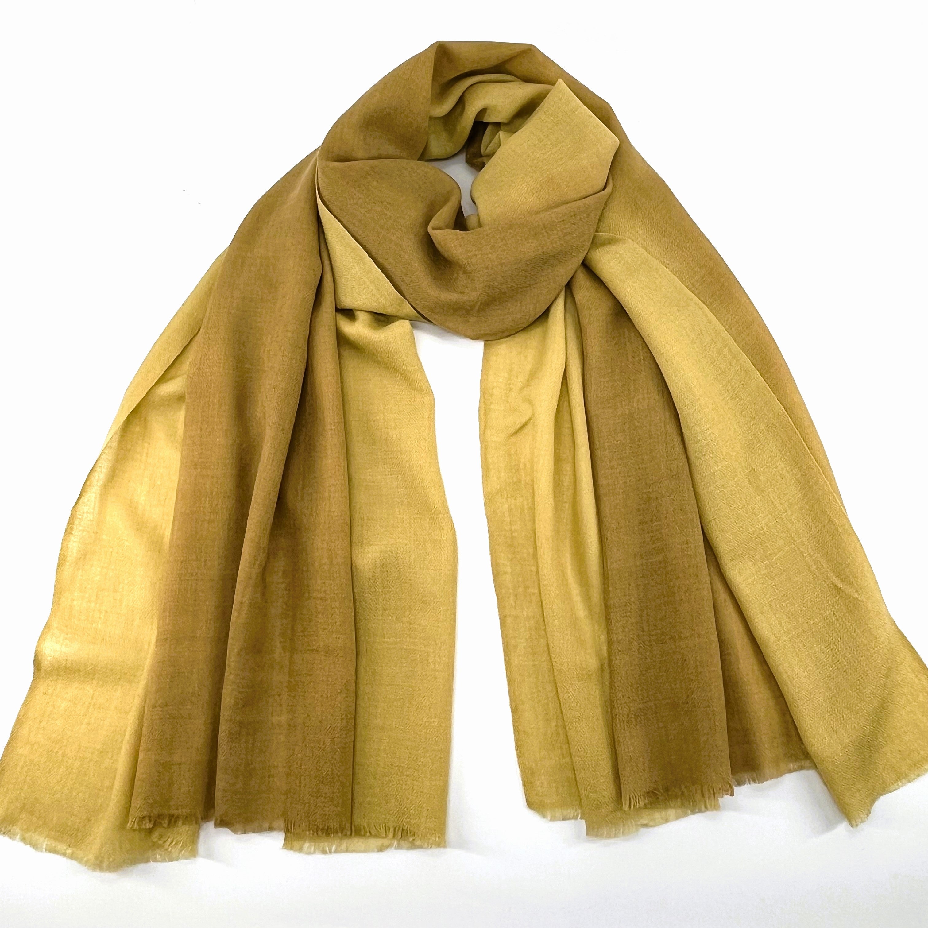 Pashmina Silk Hand Dyed Ombre Woolen Scarves