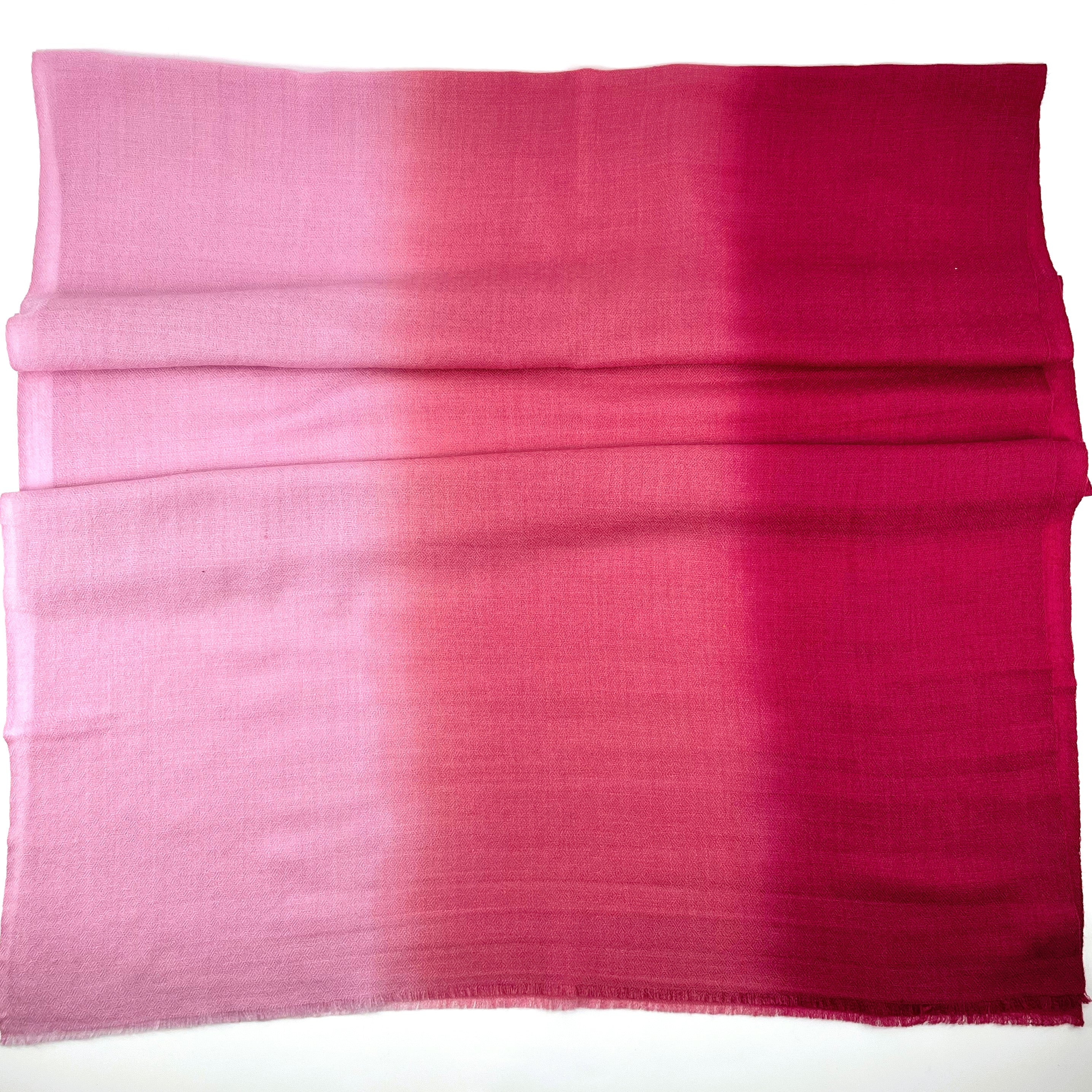 Pashmina Silk Hand Dyed Ombre Woolen Scarves