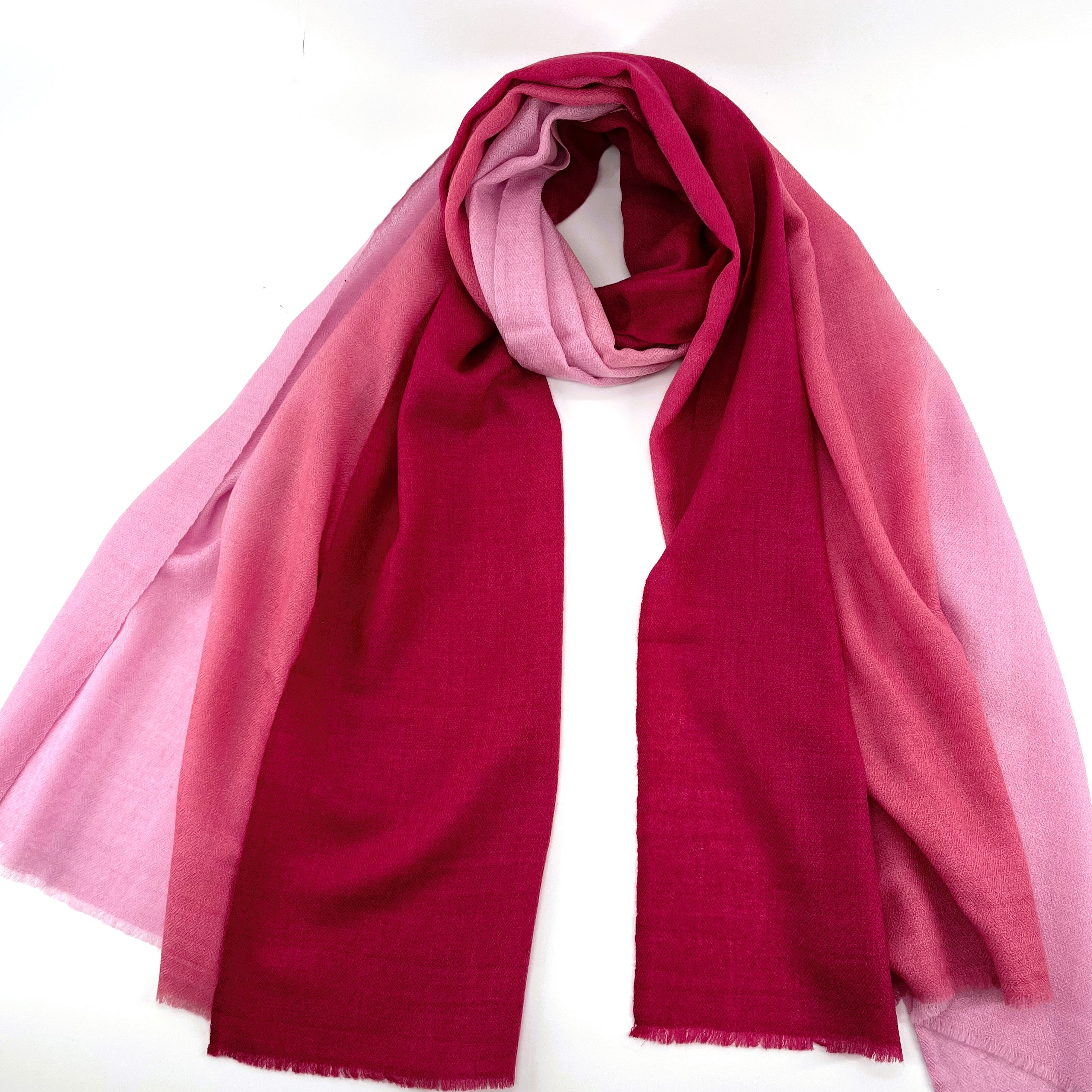 Pashmina Silk Hand Dyed Ombre Woolen Scarves